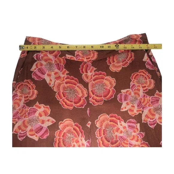 LOFT Boho Floral Linen Blend Wide-Leg Pants | Retro 70s Style Statement *SZM - Picture 6 of 11
